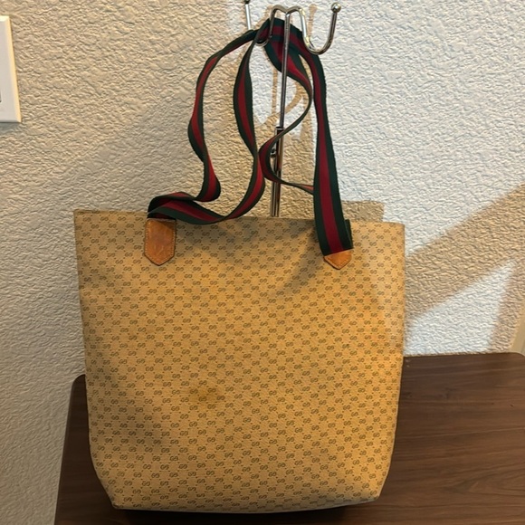 Vintage Gucci Monogram Shoulder Bag - Picture 1 of 10